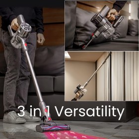 تصویر جارو شارژی جیپاس مدل GVC19030 با باتری لیتیومی و زمان کار ۴۰ دقیقه 