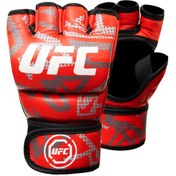 تصویر دستکش نیم پنجه چرم UFC مدل COMO 