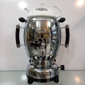 تصویر سماور گازی پلوتون با قوری آپولون Pluton gas samovar with Apollon teapot