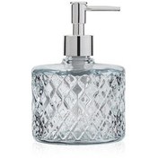 تصویر جا مایع دستشویی شیشه ای کریستالی بی رنگ - شفاف انگلیش هوم 