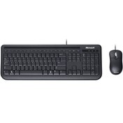 تصویر کیبورد و ماوس مایکروسافت مدل 600 رنگ سفید 