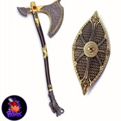 تصویر تبر و سپر مینیاتوری کریتوس – Kratos axe and shield 