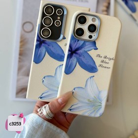 تصویر قاب گوشی گل لیلیوم آبی کد C3253 