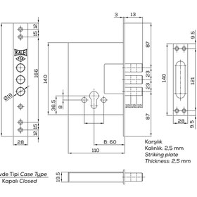 تصویر قفل ضدسرقت کاله KALE 252R 257 