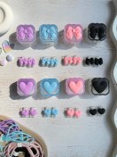 تصویر محافظ آداپتور 20 وات آیفون قلب و پاپیون رنگی (4تکه) 