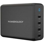 تصویر شارژر دیواری فست شارژ Powerology PWCUQC017 4Port PD 5A 100W Powerology PWCUQC017 4Port PD 5A 100W Fast Wall Charger