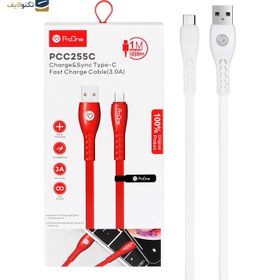 تصویر کابل تایپ سی پرووان مدل PCC255C - طول 1 متر PCC255C