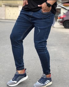 تصویر شلوار اسلش جین در رنگ بندی خفن- پارچه پنبه پر سنگشور اعلا Denim slash pants in color