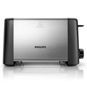 تصویر توستر نان فیلیپس مدل HD4825 با بدنه استیل ضد زنگ و دکمه چرخشی 