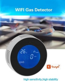 تصویر سنسور گاز هوشمند دیجیتال TUYA مدل WIFI Gas Detector Tuya