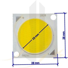 تصویر چیپ 50 وات 28*28 میلی‌متر COB 50w 600mA 
