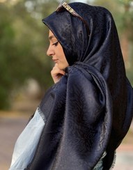 تصویر روسری نخ ابریشم ژاکارد لمه قواره۱۴۰طرح پلنگی 
