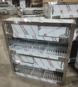 تصویر کابینت دیواری صنعتی استیل درخشان تجهیزات آشپزخانه صنعتی - عرض 30 طول 60 ارتفاع 100 کابینت دیواری