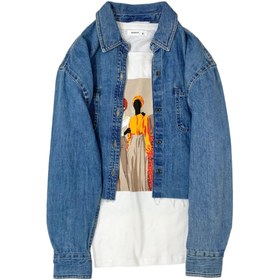 تصویر کت کراپ جین Jean jacket