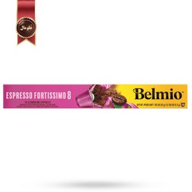 تصویر کپسول قهوه بلمیو belmio مدل اسپرسو فورتیسیمو 8 espresso fortissimo پک 10 تایی 