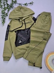 تصویر هودی و شلوار طرح جلو جیب اسپرت 