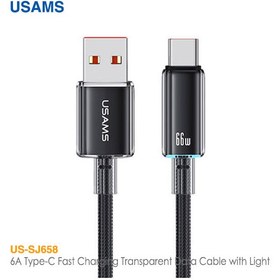 تصویر کابل شارژر 1.2 متری USB-A به Type-C یوسمز US-SJ658 USAMS US-SJ658 USB-A to Type-C 6A 1.2M Cable