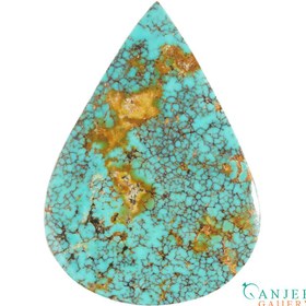 تصویر نگین آبی فیروزه نیشابوری طرح عنکبوتی کد N860 