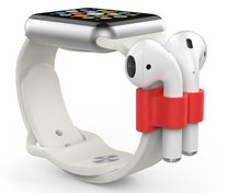 تصویر نگهدارنده ایرپاد سیلیکونی مناسب بند ساعت اپل 