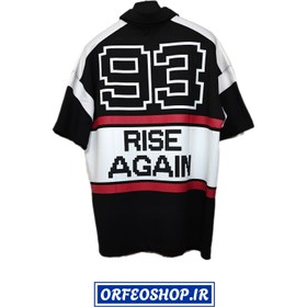 تصویر تیشرت یقه دار استین کوتاه برند مکانیک اورجینال اصل ساخت ترکیه مدل RISE AGAIN 93 m417 rise again 93 color: black