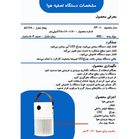 تصویر تصفیه‌ هوای AP01 