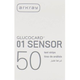 تصویر نوار تست قند خون آرکری مدل گلوکوکارد 01 ا Glucocard 01 Sensor Glucocard 01 Sensor