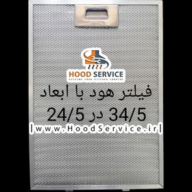 تصویر فیلتر هود آلومینیومی با ابعاد 34.5 در 24.5 دارای قفلی استیل درجه یک Filter Hood 34.5*24.5