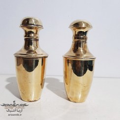 تصویر جفت چای دان برنجی قدیمی 