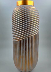 تصویر گلدان بلند با لبه طلایی تیس ایران 