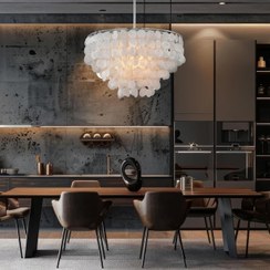 تصویر لوستر مدرن پولکی 