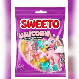 تصویر پاستیل میوه ای سوییتو Sweeto - Uunicorn طرح یونیکورن 80 گرم 