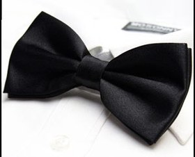 تصویر پاپیون مردانه سی اچ آر دوبل مشکی کد محصول PM0۱۰۰BK