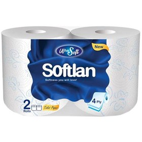 تصویر دستمال توالت سافتلن بسته 2 عددی ا Softlan Ultra Soft Toilet Paper 2pcs Softlan Ultra Soft Toilet Paper 2pcs