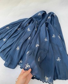 تصویر شال پاپیون - سرمه ای 