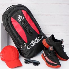 تصویر کوله پشتی مشکی قرمز Adidas مدل Ronix 