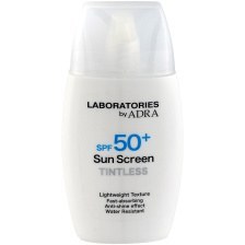 تصویر ضدآفتاب بی رنگ SPF50لابراتوریز آدرا 