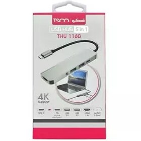 تصویر تبدیل هاب برای سیستم Tsco THU1160 HUB USB+HDMI+AUX+Type-c 