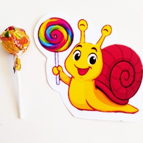 تصویر کارت آبنبات حلزون 