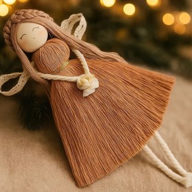 تصویر عروسک مکرومه مدل گیسو 