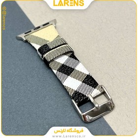 تصویر لارنس | قیمت و خرید بند Leather سري Burberry اپل واچ 38/40/41mm طرح Style1 