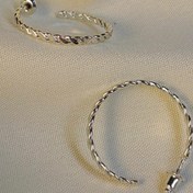 تصویر گوشواره استیل گرد خطی 