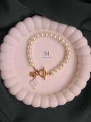 تصویر دستبند ونکلیف مرواریدی کد ۱۸۶ 