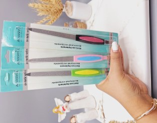 تصویر ست دو طرفه سوهان و گوشه گیر ناخن برند aoyasiyu سایز 5 