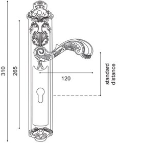 تصویر دستگیره پلاک سویچی ایران کد 8300 Iran switch plate handle code 8300