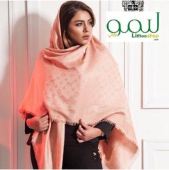 تصویر روسری پاییزه زمستانه ساده تک رنگ لویی ویتون کد 455 