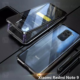تصویر قاب مگنتی 360 درجه Xiaomi Redmi Note 9 / 10X 4G Magnetic 2 in 1 Case دارای گلس صفحه 