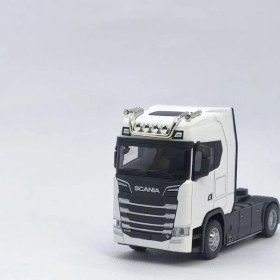 تصویر تریلی فلزی اسکانیا تک محور جعبه دار 