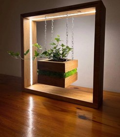 تصویر گلدان چوبی کد ۷۴ مشکی 