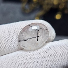 تصویر نگین سنگ طبیعی در مویی معدنی کد 34805 