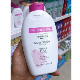 تصویر شاور ژل انار بایفاس انواع پوست حجم 600 میل PLAISIR SHOWER GEL PINK POMEGRANATE 